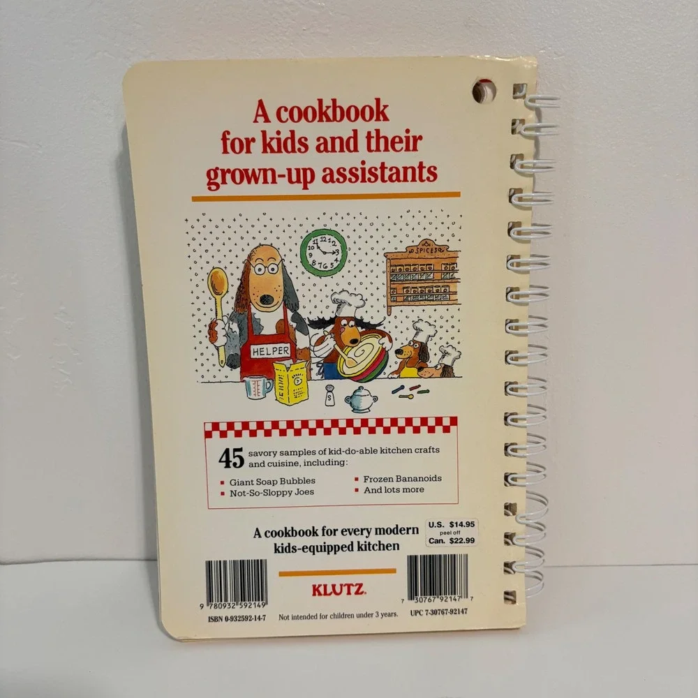 Klutz Kids Cooking Spiral Bound Cookbook Kids Great Used Condition 0-932592-14-7